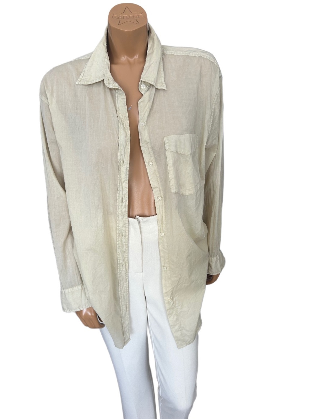 Wilfred Light Cream Button-Down Shirt